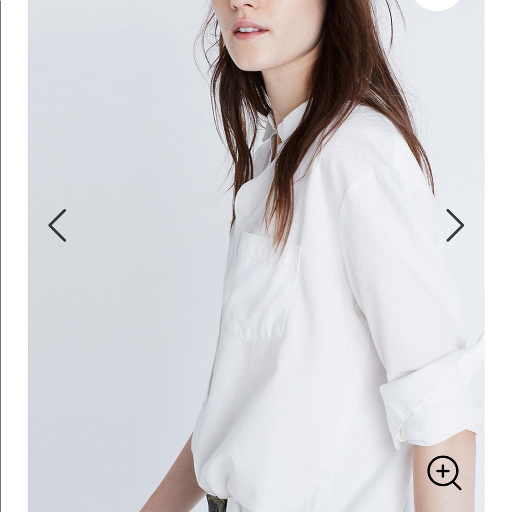 NWT Drapey Oversized Boyshirt in Pure White